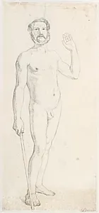 Stående mandlig model by Dankvart Dreyer