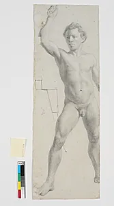 Stående mandlig model by Theodor Philipsen