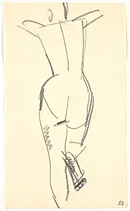 Stående model, set bagfra by Isakson, Karl