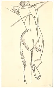 Stående model, set bagfra by Isakson, Karl
