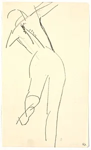 Stående model, set bagfra by Isakson, Karl
