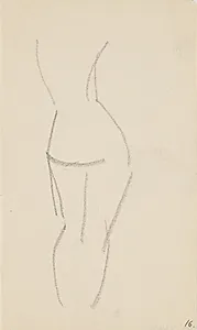 Stående model, set bagfra by Isakson, Karl