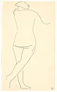 Stående model, set bagfra by Isakson, Karl