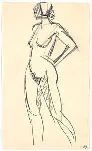 Stående model by Isakson, Karl
