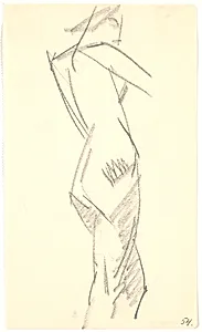 Stående model by Isakson, Karl