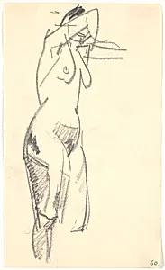 Stående model by Isakson, Karl