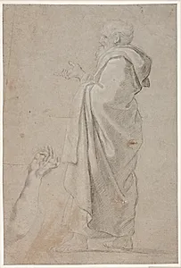 Stående munk. Studie af en arm by Hendrik Krock
