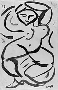 Stående nøgen kvinde by Emile Othon Friesz