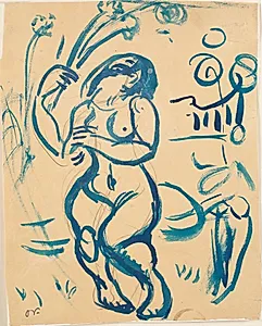 Stående nøgen kvinde by Emile Othon Friesz