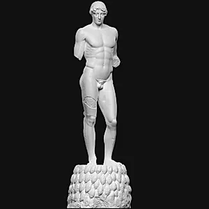 Stående nøgen mand, Omfalos Apollon by Ubekendt