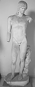 Stående, nøgen ung mand, Tiber Apollon by Ubekendt