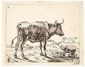 Stående stud, vendt mod højre by Marcus de Bye