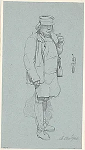 Stående svensk bonde by Wilhelm Marstrand