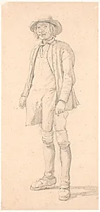 Stående svensk bonde by Wilhelm Marstrand