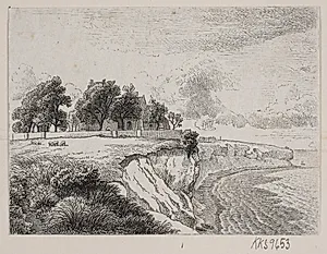 Stevns klint med Højerup Kirke by H.C. Henneberg