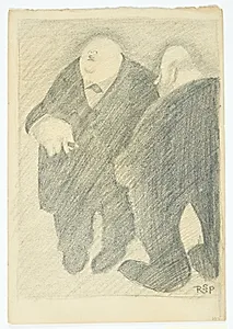 "Stilfærdig samtale" by Storm Petersen, Robert (Storm P.)