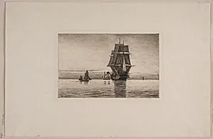 Stille aften i Nordsøen by Carl Locher