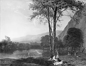 Stille sommeraften ved en bjergsø by Herman van Swanevelt
