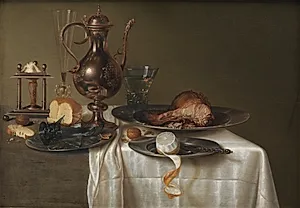 Stilleben. Måltidsstykke by Maerten Boelema de Stomme