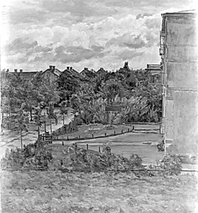 Storgatan efter regn by Herman Norrman
