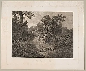 Storm ved Køge Å by Søren Henrik Petersen