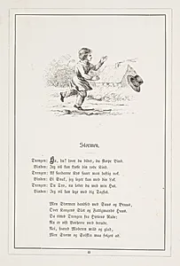 Stormen. Illustration til H.V. Kaalund, "Fabler for Børn" by H.P. Hansen