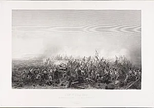Stormen på Trældeskansen under slaget ved Fredericia den 6. juli 1849 by Paul Girardet