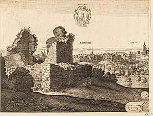 Stort prospekt af Prag by Wenceslaus Hollar