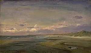 Strandbred med klitter. Cattwijk. by C.F. Sørensen