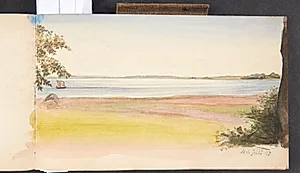 Strandenge og fjord by Agnes Slott-Møller