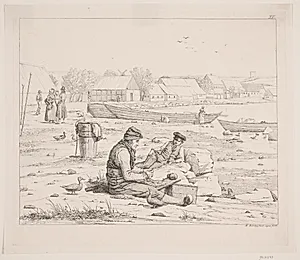 Strandgaden i Thisted by Martinus Rørbye