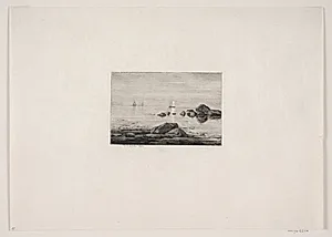 Strandparti. Diset luft by Carl Bloch