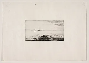 Strandparti ved Hellebæk by Carl Bloch