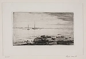 Strandparti ved Hellebæk by Carl Bloch