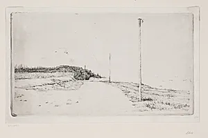 Strandvejen ved Hornbæksplantagen by Carl Bloch