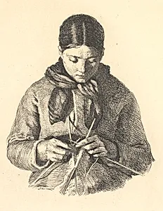 Strikkersken by Frans Schwartz