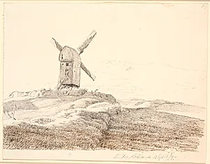 Stubmølle ved Kalundborg by Johan Thomas Lundbye