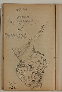 Studie af Adam Oehlenschläger efter portrætbuste på Frederiksborg by Niels Larsen Stevns