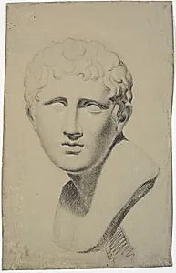 Studie af antikt ynglingehoved by Martinus Rørbye