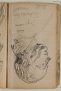 Studie af B.S. Ingemann efter portrætbuste på Frederiksborg by Niels Larsen Stevns