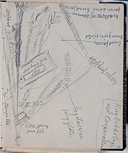 Studie af bagerlaugets fane. Farveangivelser by Niels Larsen Stevns
