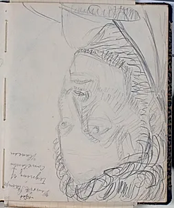 Studie af Baron H. Stampe efter tegning af Constantin Hansen (?) by Niels Larsen Stevns