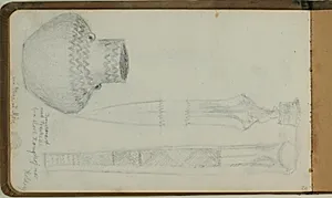 Studie af bronzesværd og lerkar by Niels Larsen Stevns