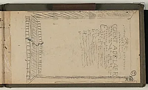 Studie af Cort Adelers gravsten i Vor Frue Kirke, København by Niels Larsen Stevns
