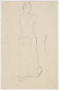 Studie af dansende græsk pige by Niels Skovgaard