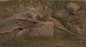 Studie af en bunke sten by Vilhelm Petersen