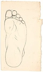 Studie af en fod set fra neden. Hælen t.h. by Nicolai Abildgaard