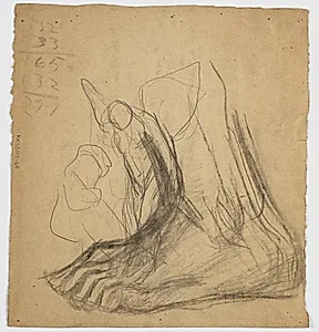 Studie af en fod by Oluf Hartmann
