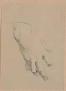 Studie af en hånd by Ubekendt