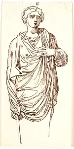 Studie af en kvindelig herme by Nicolai Abildgaard